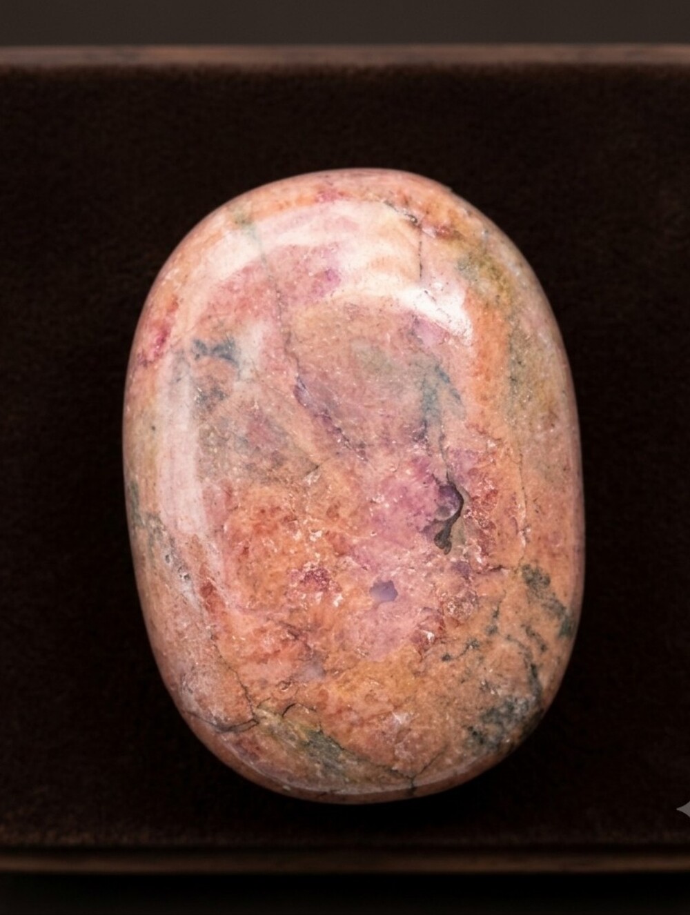 Rhodonite Crystal Palm Stone